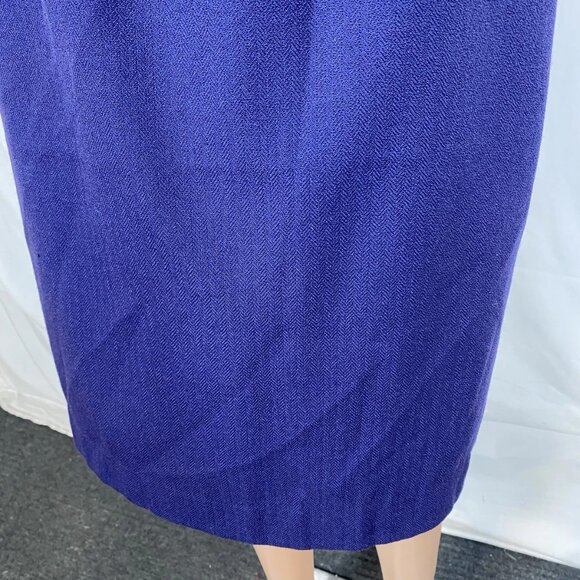 Vintage Givenchy Women’s Wool Twill Pencil Skirt Marine Blue Size 29 - Picture 15 of 16